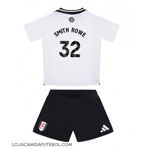 Camisa de Futebol Fulham Emile Smith Rowe #32 Equipamento Principal Infantil 2024-25 Manga Curta (+ Calças curtas)